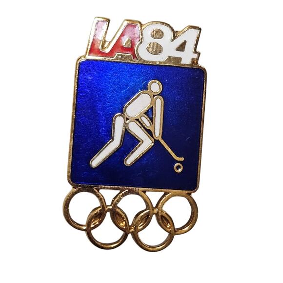1984 Las Angeles Hockey Olympic Game Pin - Picture 1 of 2